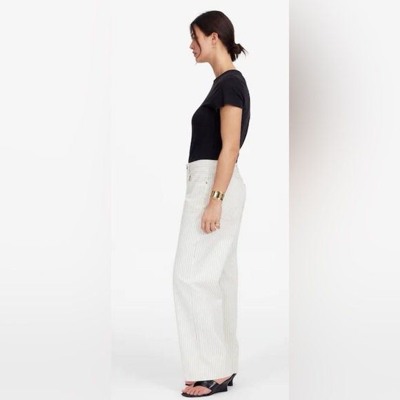 NWT - Madewell - Low-Slung Baggy Jeans - Striped - Size 30 - Picture 3 of 16